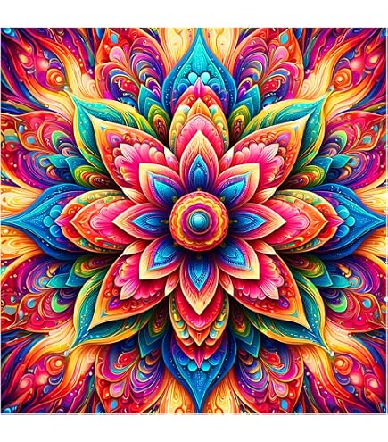 Amazon.com: DIY 5D Diamond Art Painting Art Mandala Psychedelic